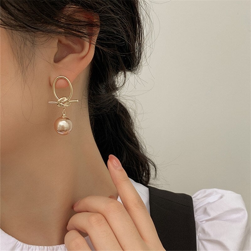 Boucles d'oreilles en perles en or