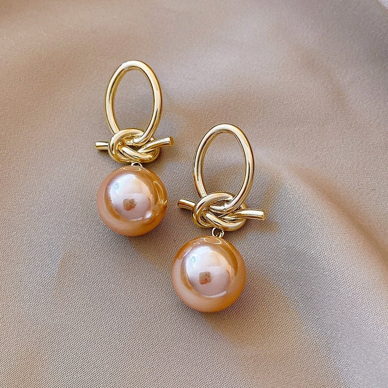 Boucles d'oreilles en perles en or