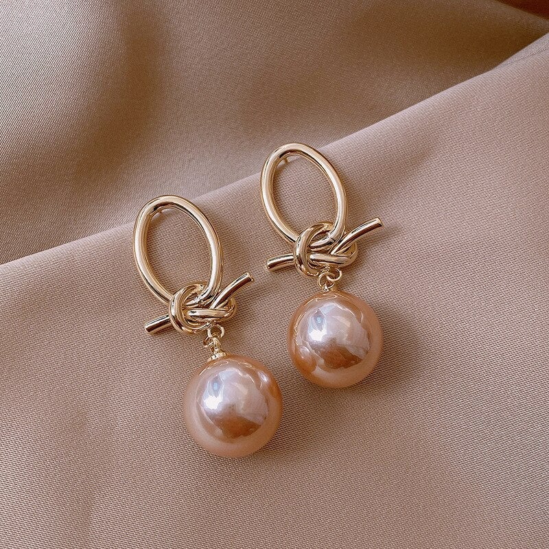 Boucles d'oreilles en perles en or