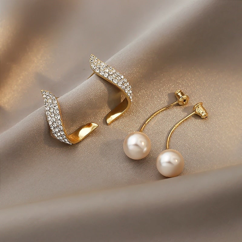 Boucles d'oreilles en perles en or