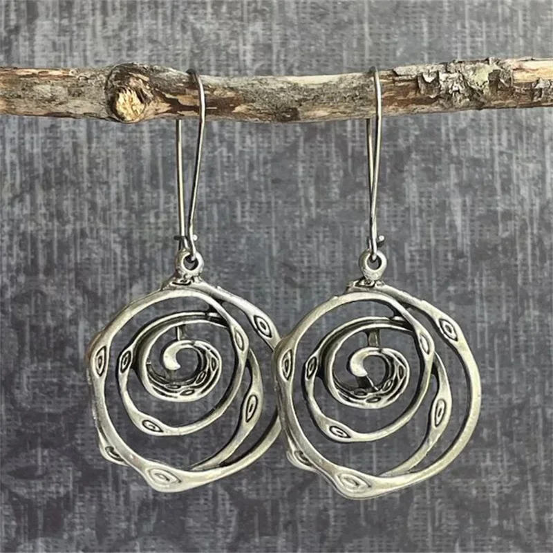 Boucles d'oreilles en argent vintage Maze